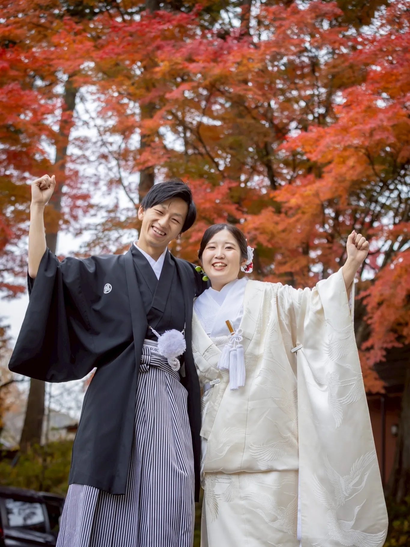 【大子町のりんご園でウェディングフォト】