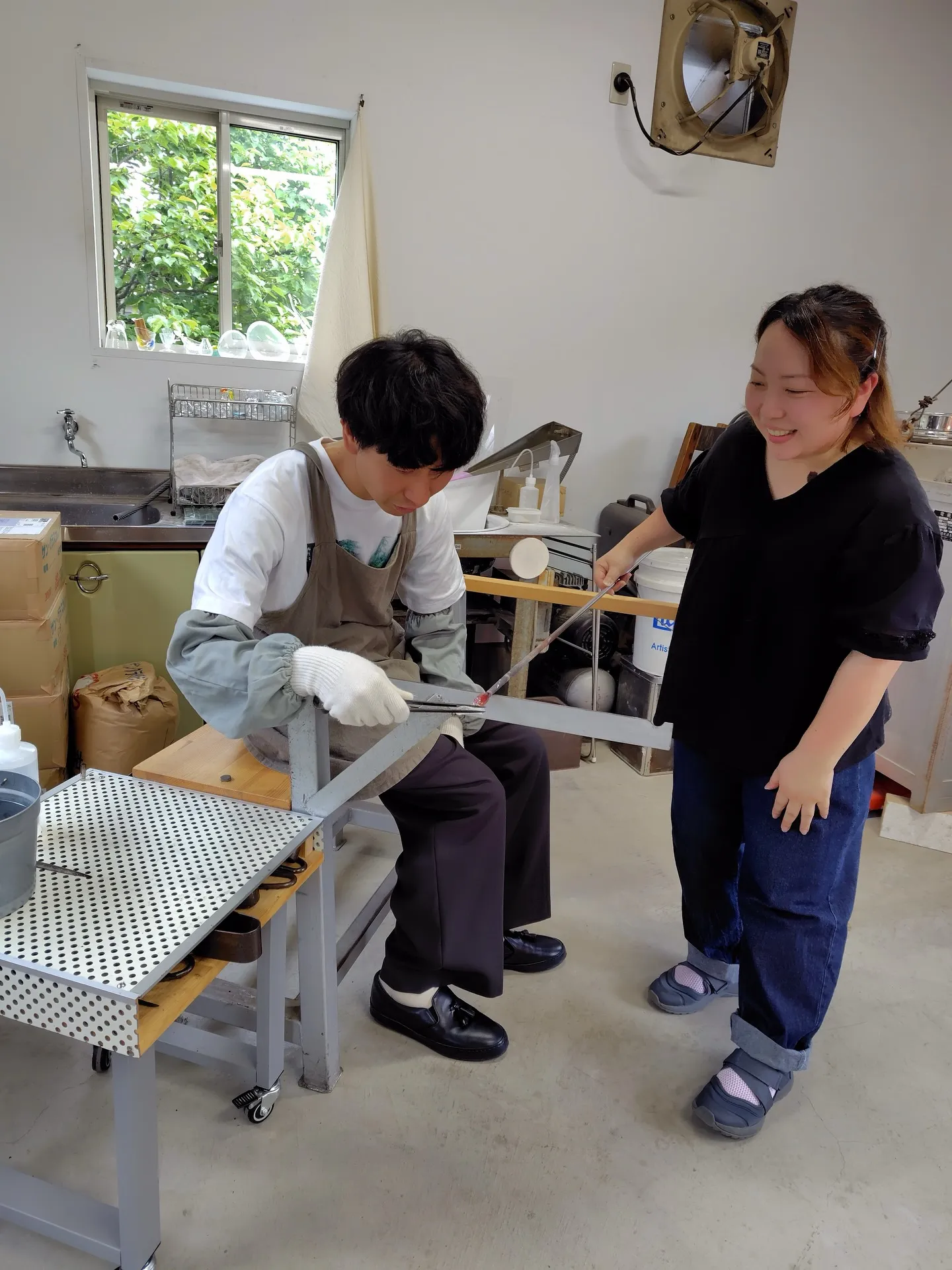 ホシノガラスさんでガラス作り体験