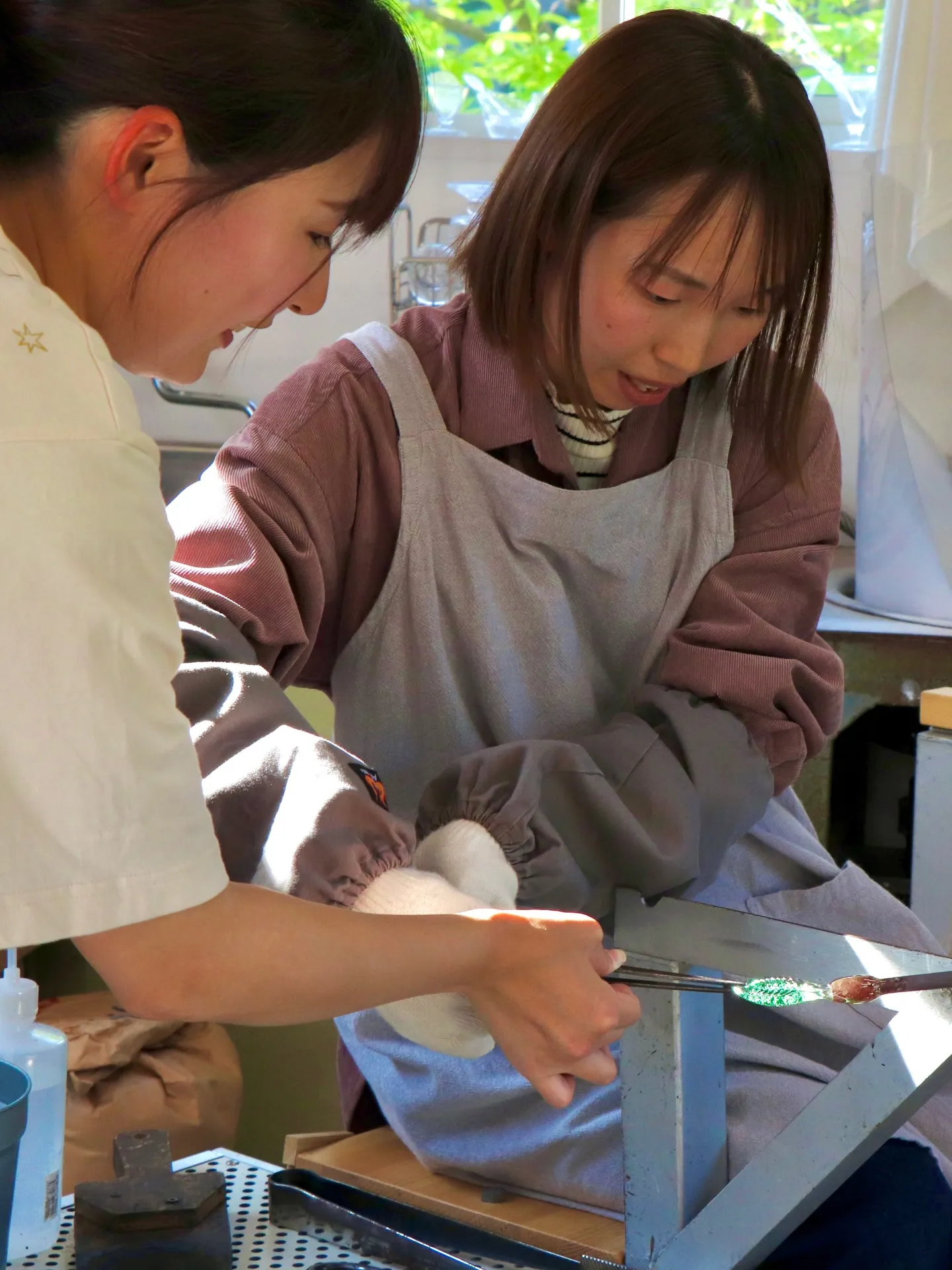 ホシノガラスさんでガラス作り体験