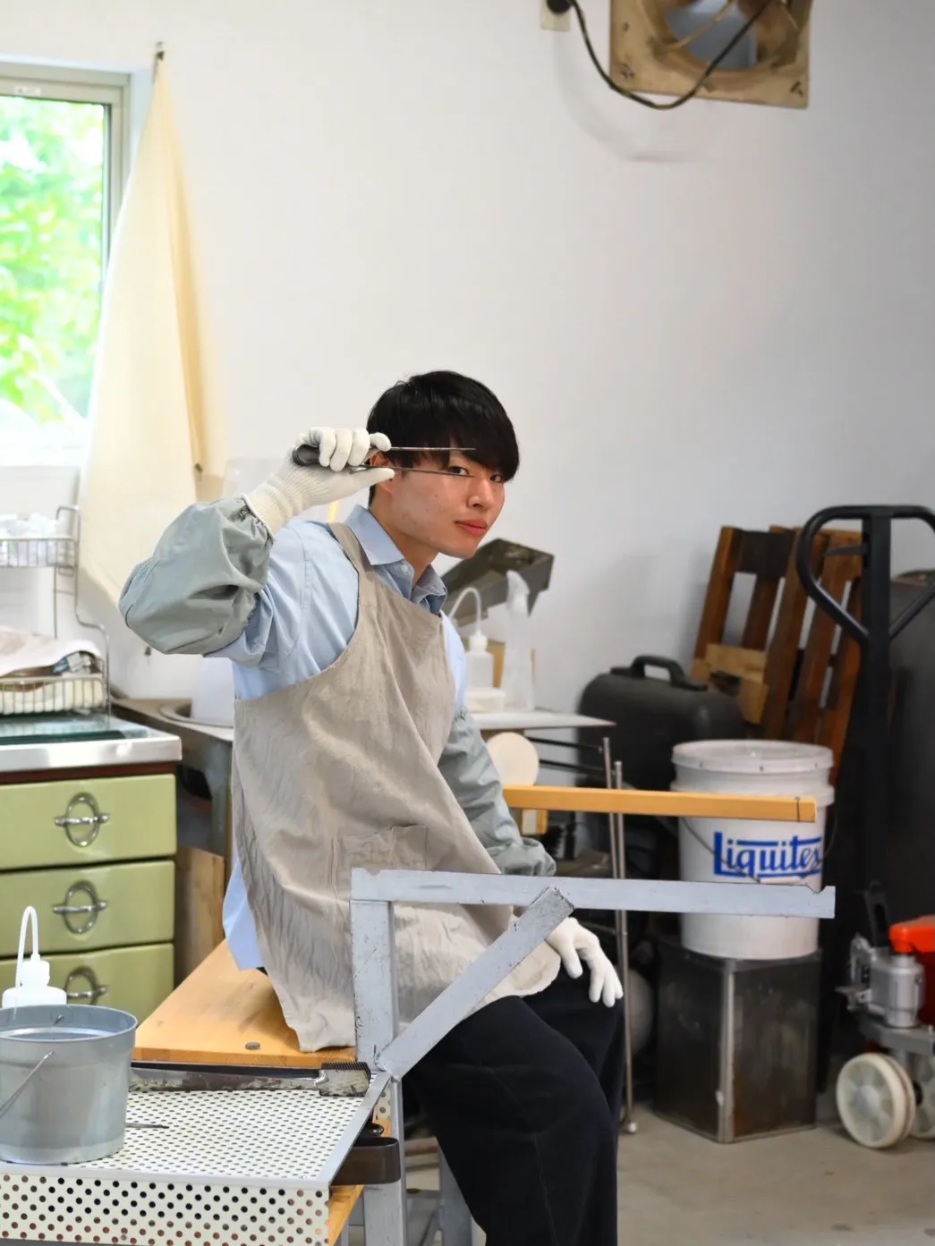 ホシノガラスさんでガラス作り体験