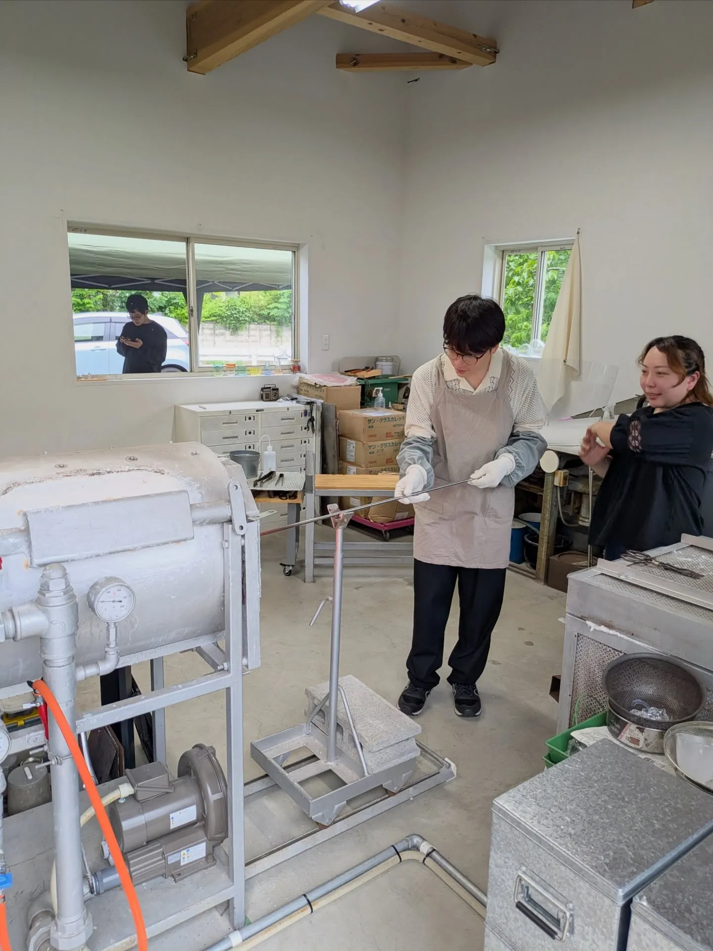 ホシノガラスさんでガラス作り体験
