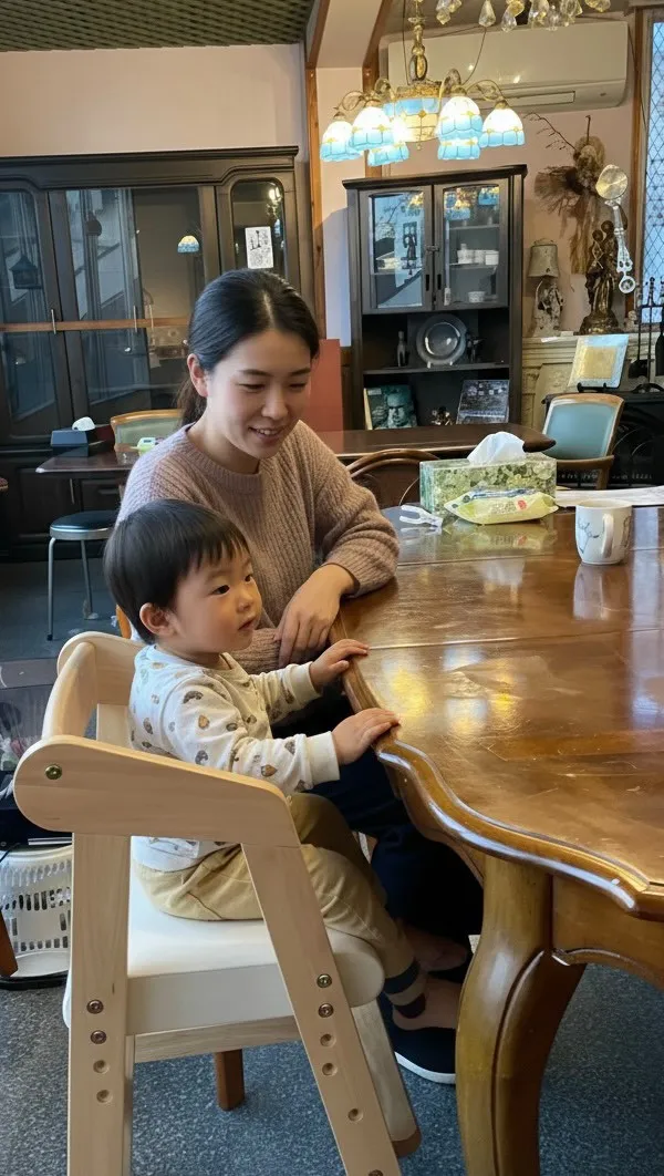お子様用の椅子を導入しました！